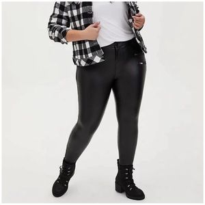 Torrid Black Flaux leather Skinny Pants